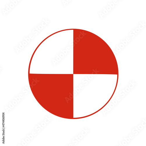 Circle abstract logo, icon. Vector illustration on white background.