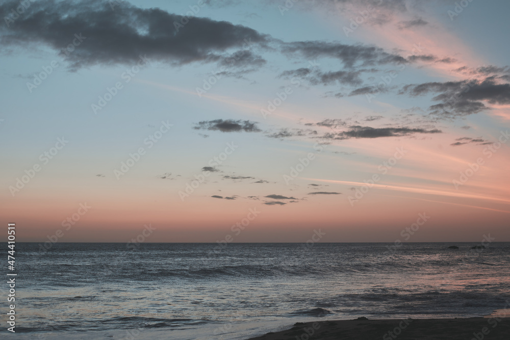 beautiful sunset at leon beach in nicaragua