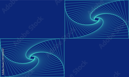 Fototapeta Naklejka Na Ścianę i Meble -  Abstract background. Light blue lines on a blue background. Vector illustration