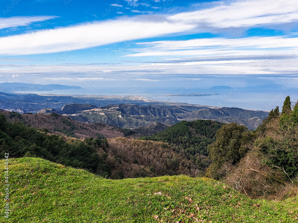 Obraz premium landscape with sky from sicily