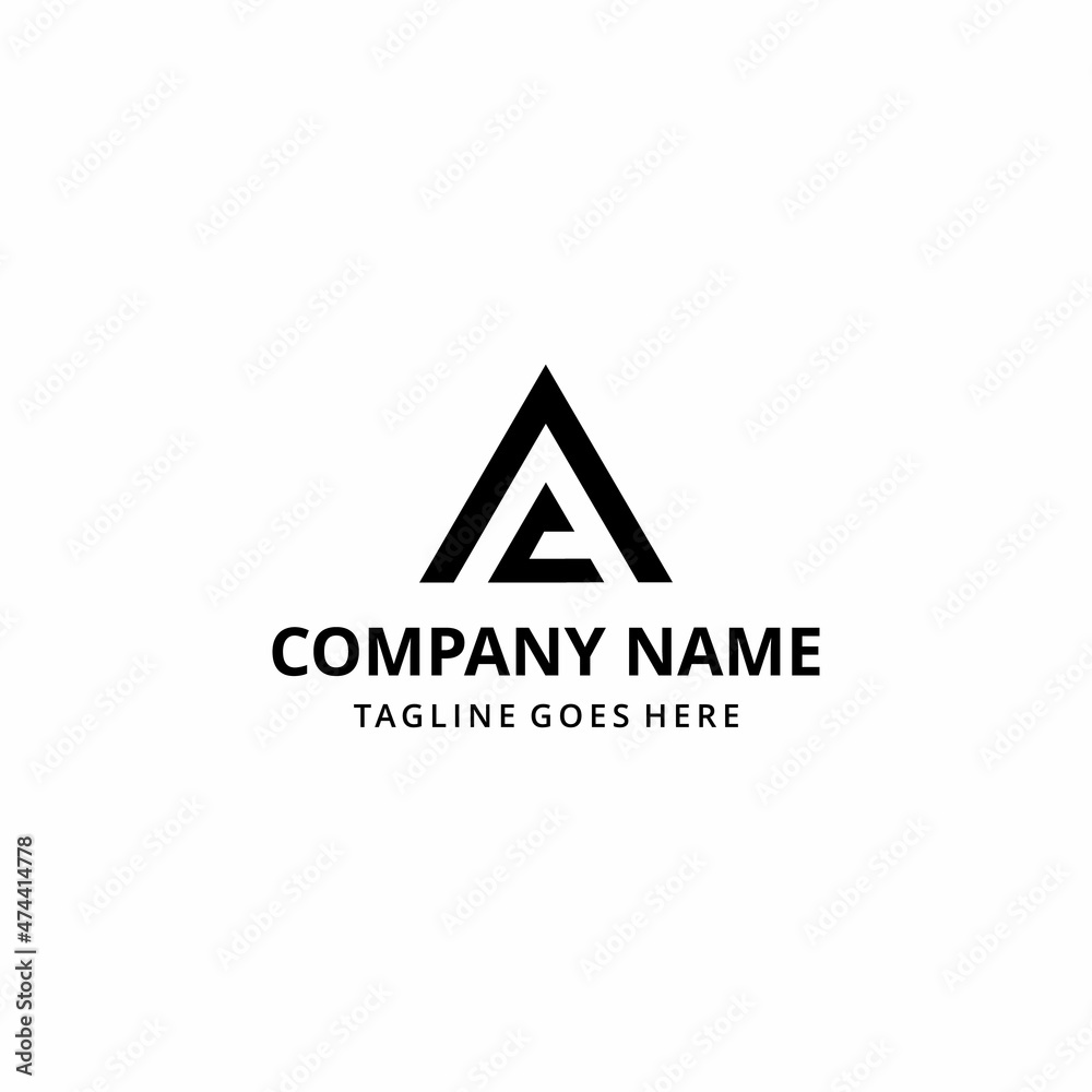 Modern creative initials abstract illustration A,C triangle geometric logo design template Modern creative initials abstract illustration A,C triangle geometric logo design template