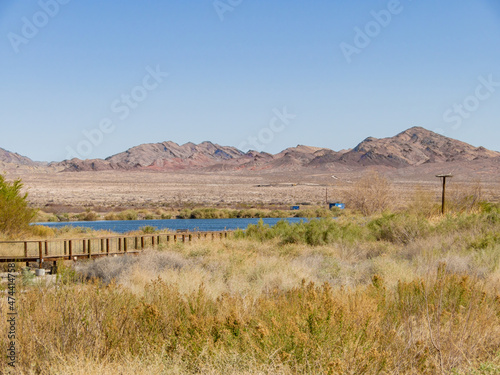 Sunny view of the landscape in Henderson Bird Viewing Preserve