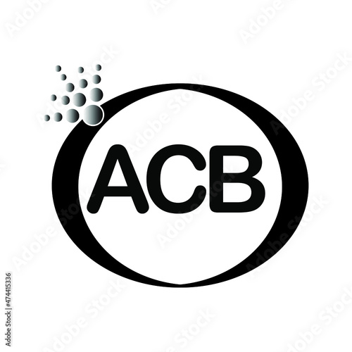 ACB logo icon vector template on white background, creative letter ACB icon. ACB vector.
 photo