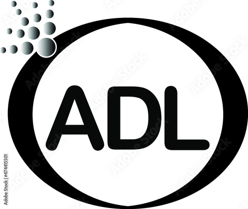  ADL logo icon vector template on white background, creative letter ADL icon. ADL vector.

