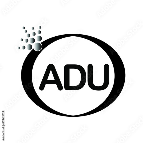 ADU logo icon vector template on white background, creative letter ADU icon. ADU vector.