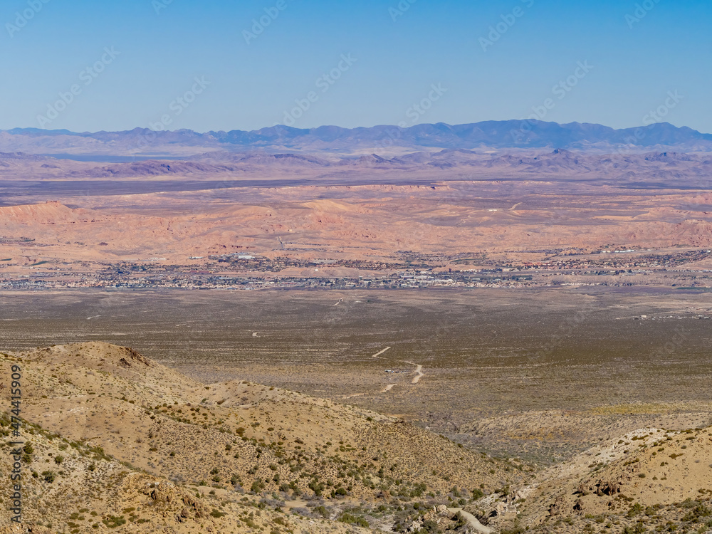 Sunny view of the landscape in Red Rock Canyon
