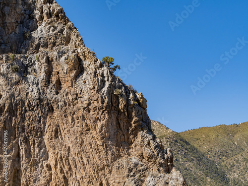 Sunny view of the landscape in Red Rock Canyon