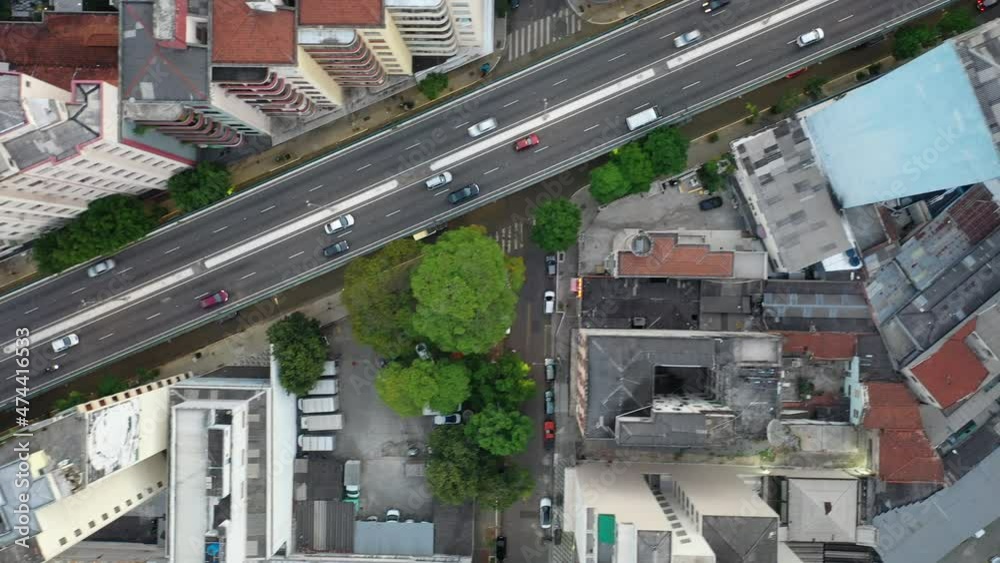 Cityscape of Sao Paulo Brazil. Downtown historic center. Metropolis landscape of landmark city. Buildings and avenues at historic center of city. Cityscape of Sao Paulo Brazil. Downtown historic center. Metropolis landscape of landmark city. Buildings and avenues at historic center of city.