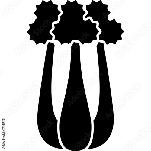Celery Glyph Icon Vegetable Vector