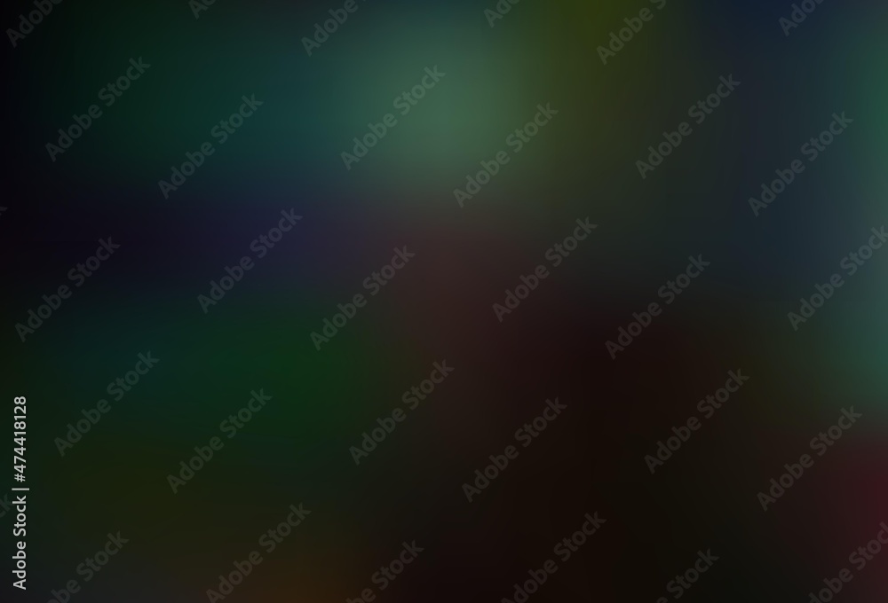 Dark Green vector abstract blurred background.