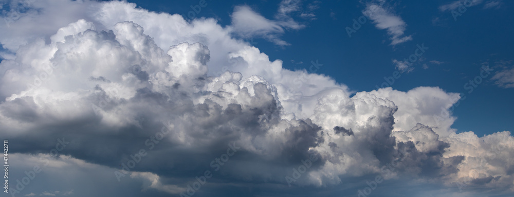 Big summer storm clouds. Worsening weather. Natural abstract background.