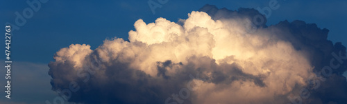 Big summer storm clouds. Worsening weather. Natural abstract background.