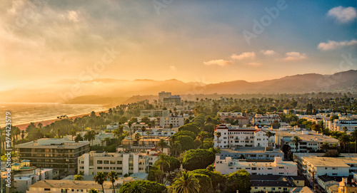 Santa Monica Coastal Sunset Panorama © Mike Hope