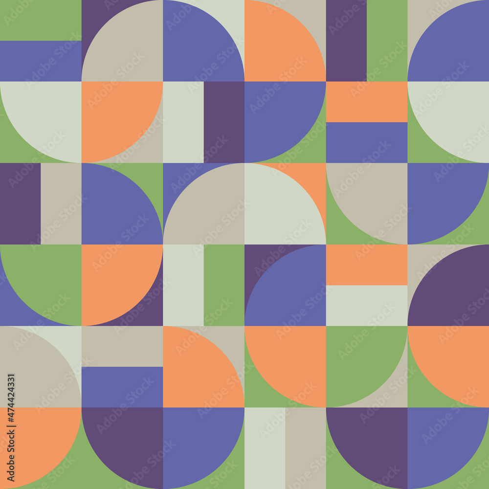 Geometry minimalistic artwork poster with simple shapes and figures. Abstract vector pattern design in Scandinavian style for branding, web banner, business, fashion, prints on fabric