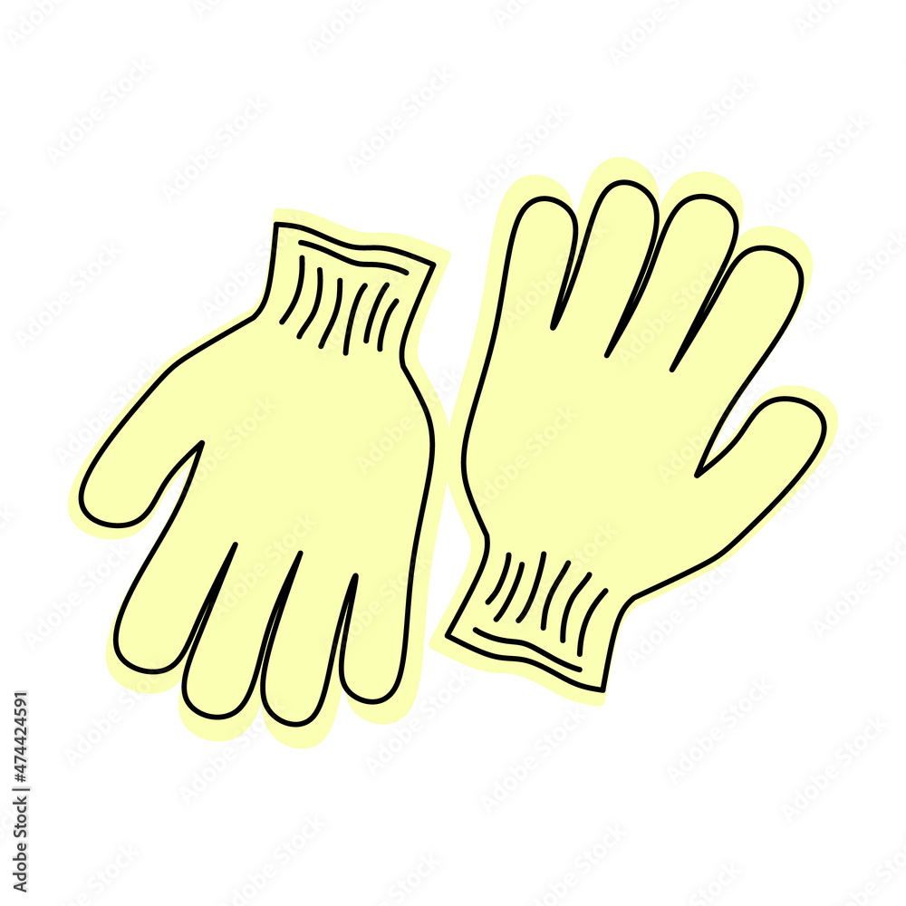Fototapeta premium Colorful gloves to work in the garden