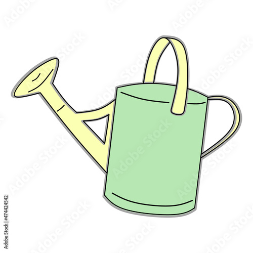 Colorful watering can to work in the garden