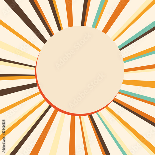 sun rays with empty space for text vector background