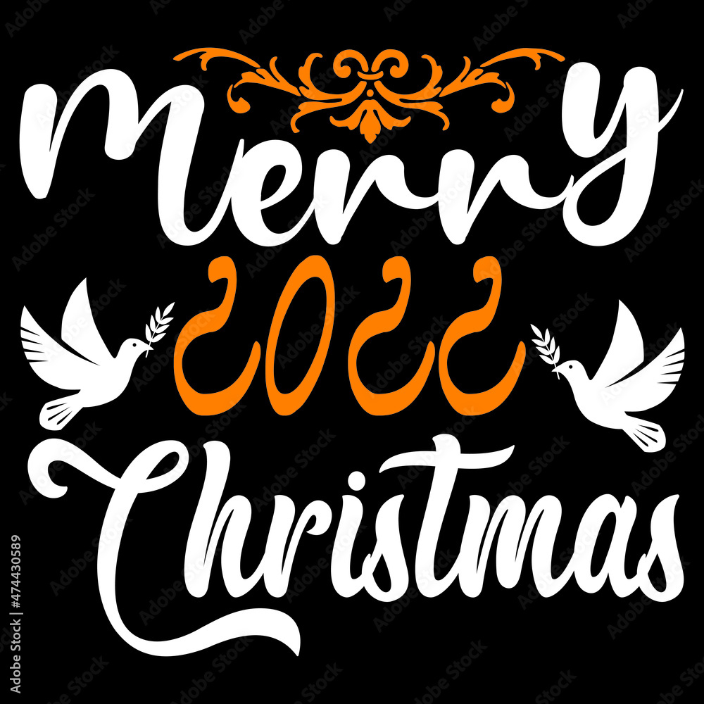 Fototapeta premium merry 2022 Christmas