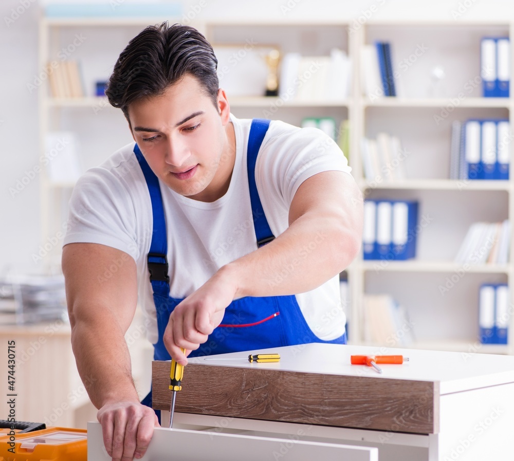 Furniture repair and assembly concept Furniture repair and assembly concept