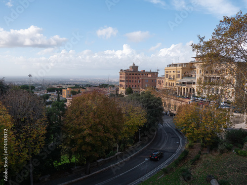 veduta del centro storico di Frascati e delle sue prospettive