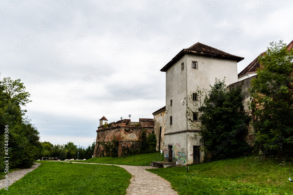 The Hill Citadel (Cetățuia de pe Strajă), medieval fortification. Brasov, Romania.