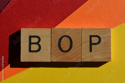 Bop, word as banner headline