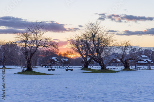 Obraz na płótnie Towada in early winter w salonie