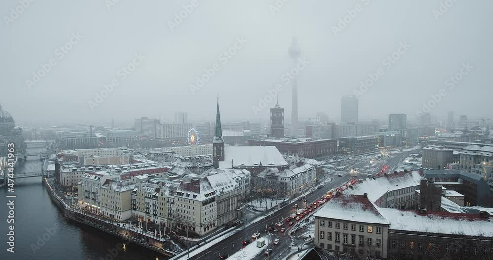 Berlin skyline hyperlapse . Germany. Berlin skyline hyperlapse . Germany.