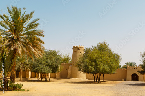 Exterior and towers of the Al Jahili Fort in Al Ain, Abu Dhabi, United Arab Emirates, Arabia photo
