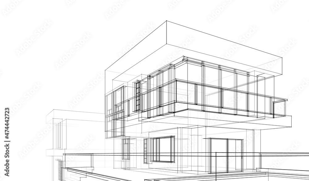 sketch of building