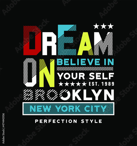 Wallpaper Mural dream on typography graphic vector illustration Torontodigital.ca