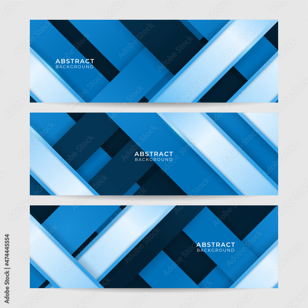 Light Dark Blue Abstract Stripes Wide Banner Design Background Light Dark Blue Abstract Stripes Wide Banner Design Background