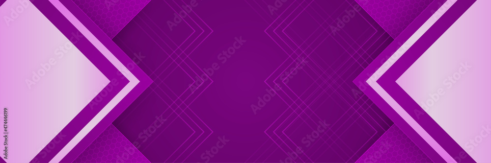 Fototapeta premium Light Purple Abstract Geometric Wide Banner Design Background