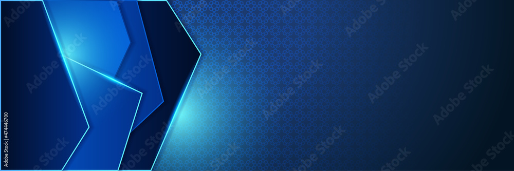 Block light Blue Abstract Geometric Wide Banner Design Background Block light Blue Abstract Geometric Wide Banner Design Background