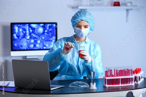 Scientist developing covid-...