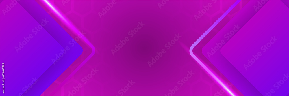 Light Purple Abstract Geometric Wide Banner Design Background