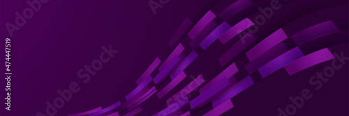Groove Purple Abstract Geometric Wide Banner Design Background
