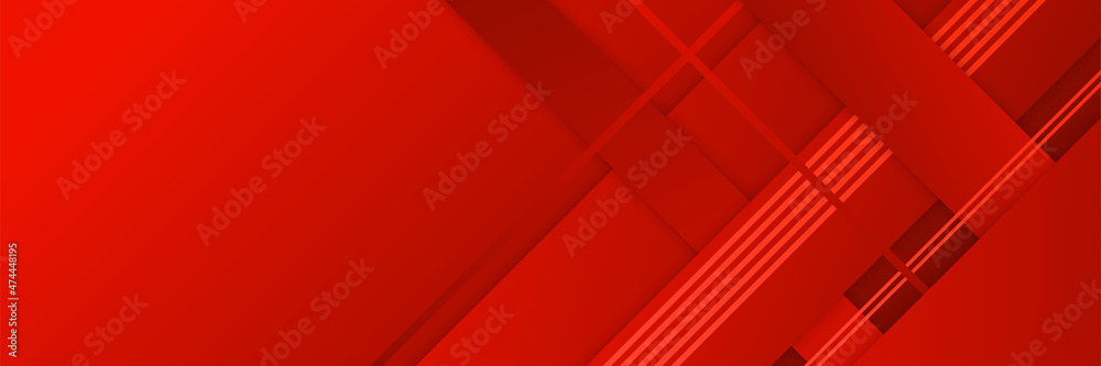 Obraz premium Modern red abstract banner background