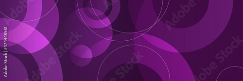 Modern abstract purple banner background