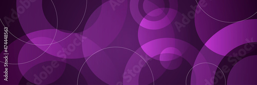 Modern abstract purple banner background