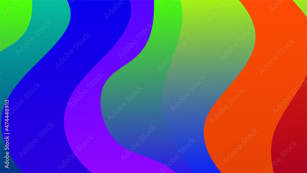 Rainbow Bloob Colorful Abstract Memphis Geometric Design Background Rainbow Bloob Colorful Abstract Memphis Geometric Design Background