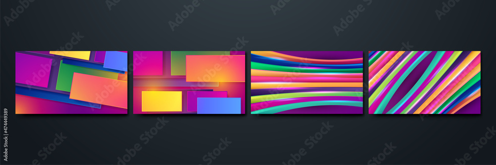 Paper and cable Colorful Abstract Geometric Design Background