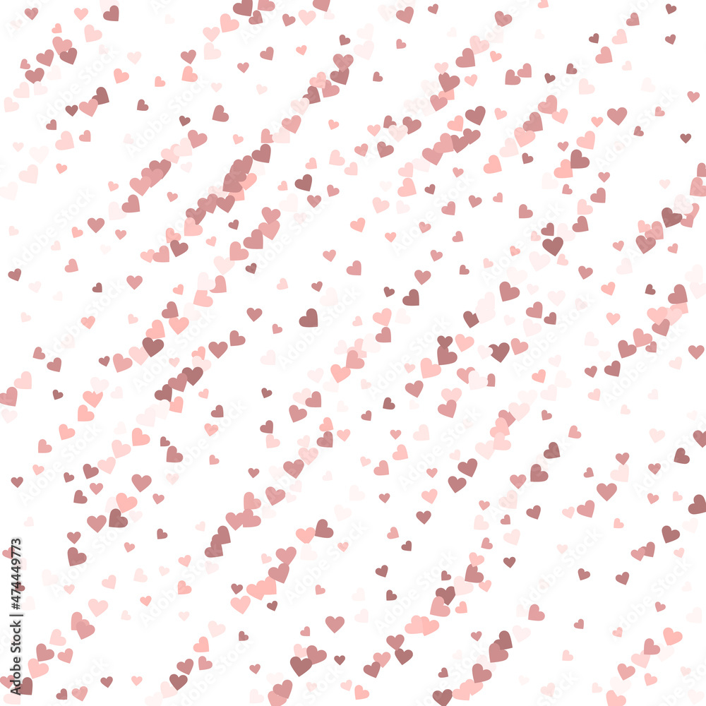 Pink heart love confettis. Valentine's day falling Pink heart love confettis. Valentine's day falling