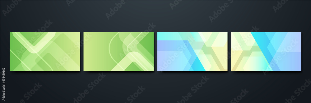 Line square and hexa blue green Colorful Abstract Geometric Design Background