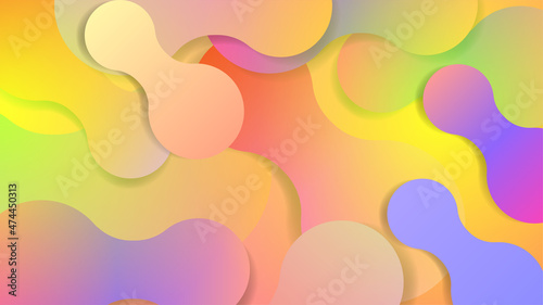 bloob 3d Colorful Abstract Geometric Design Background photo