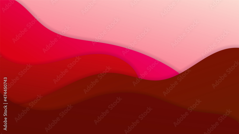 Gradient Fluid red Colorful Abstract Geometric Design Background