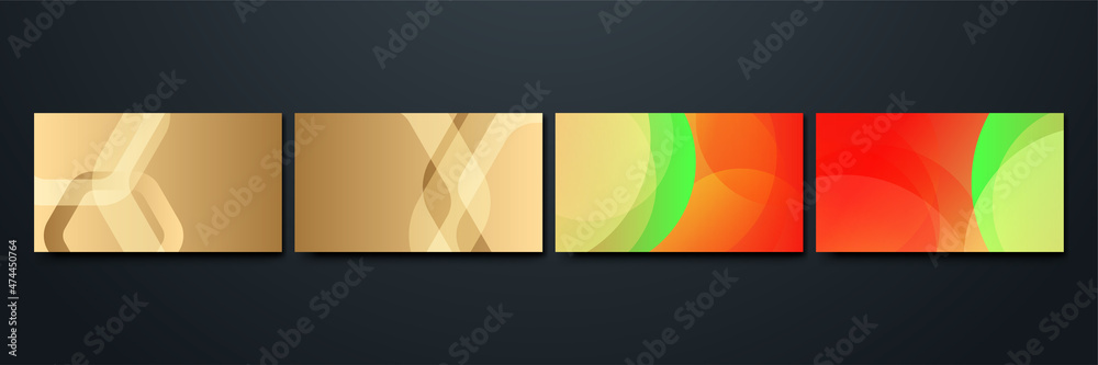 Transparant shape Gold red green Colorful Abstract Geometric Design Background
