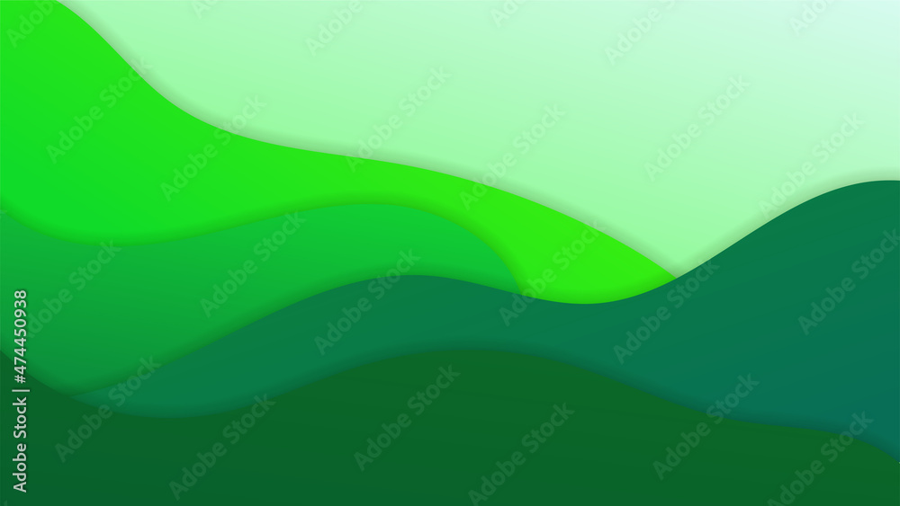 Gradient Fluid green Colorful Abstract Geometric Design Background