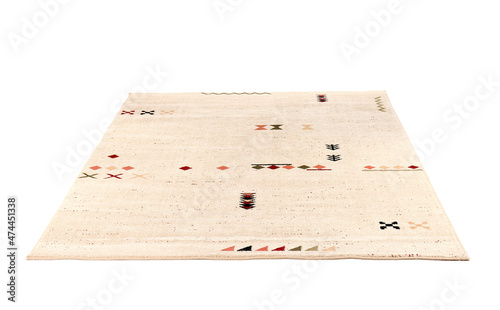 Fotografie Modern carpet on white background