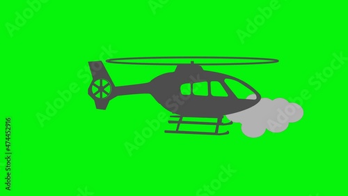 Helicopter Black icon. Perfect for opening videos